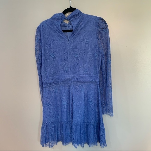 Saylor Dress Jayme Mini Long Sleeve in Blue Lace - Picture 6 of 7